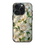 Floral Marble Art Glass Case