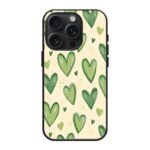 Green Heart Pattern Silicone Case