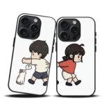 Leave Me Alone Cat Couple Mobile Case