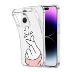Pink Finger Heart Clear Case - Image 2