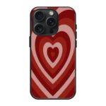 Retro Heart Wave Glass Case