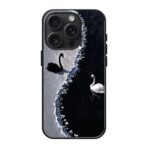 Yin Yang Swan Moon Glass Case