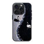 Yin Yang Swan Moon Glass Case